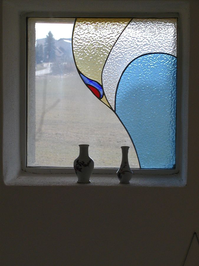 GVM119: Moderní vitráž do okna , izolační dvojsklo