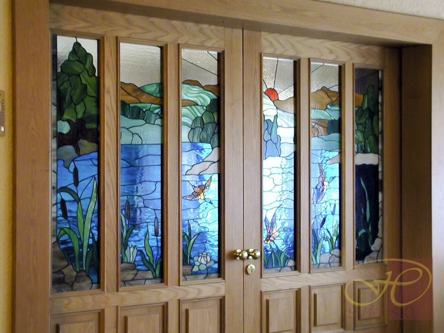 RPE102: Vitráže do dveří s loveckými motivy